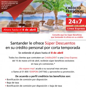 credito santander semana santa